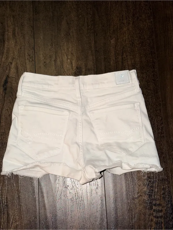 Denizen from Levi's White Distressed Jean Shorts - Image 2
