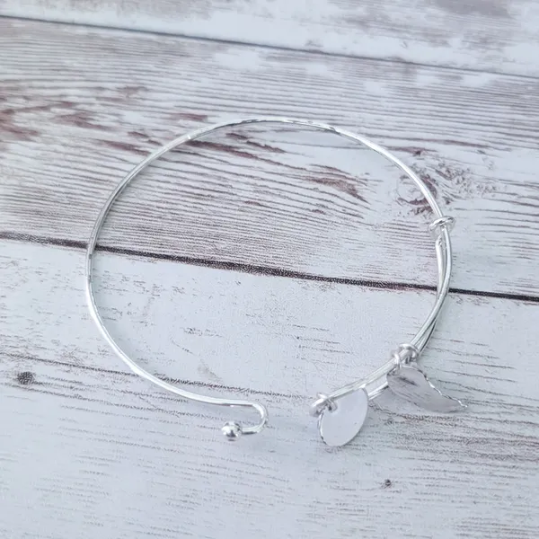 "I Will Rise" Silver Tone Charm Bracelet - Image 5