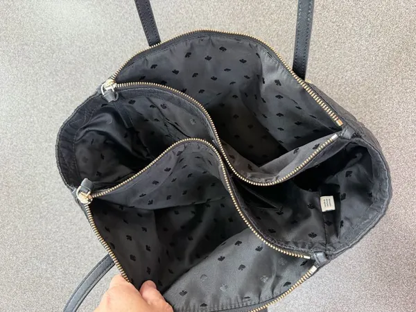 Kate Spade Black Wilson Road Quilted Talya Tote Purse Double Strap - Image 5