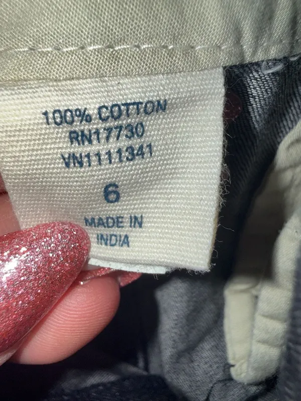 Converse One Star Women's Dark Wash Braided Detail Pants Size 6 - Image 4