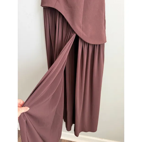 NEW Babyboo Maliyah Maxi Dress in Plum Brown Size Small - Image 4