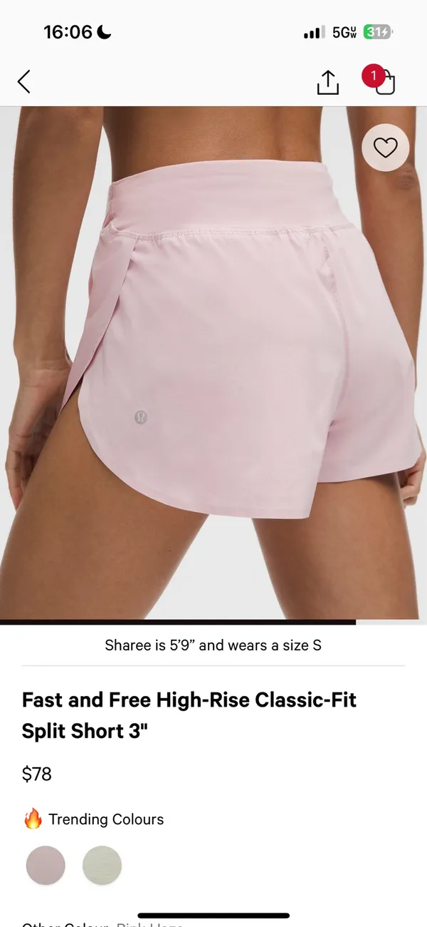 Lululemon Fast Shorts and Free 3" Reflective High-Rise Classic Fit - Image 2