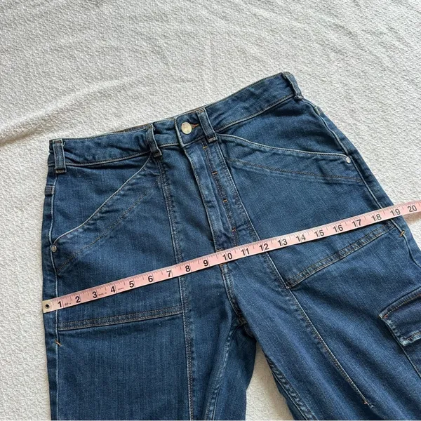Pilcro Mid-Rise Slim Straight Leg Jeans Cargo Pockets 30 - Image 11