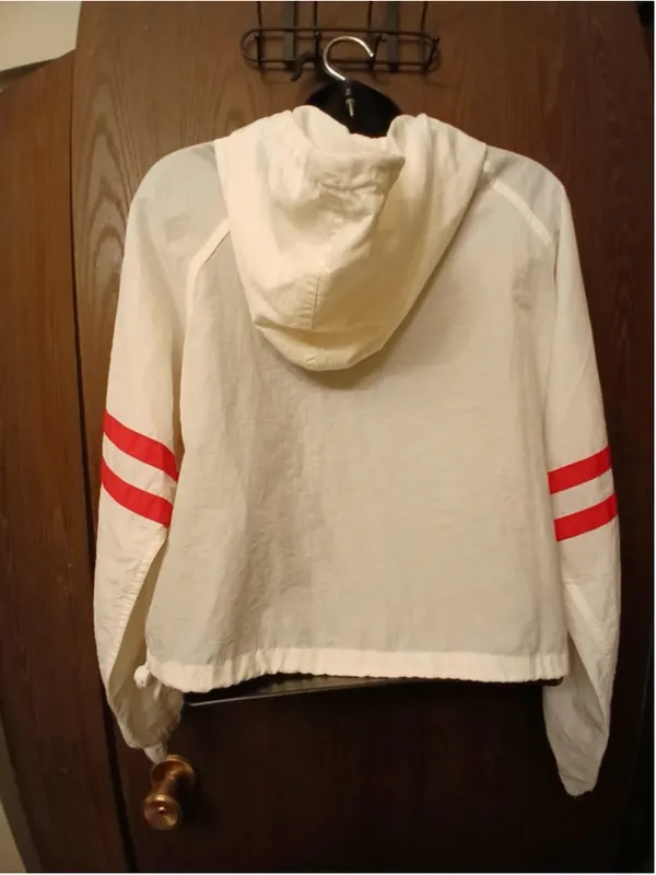 J. Galt Shanghai Women's White Cropped Zip-Up Windbreaker - Size S - INV406 - Image 8