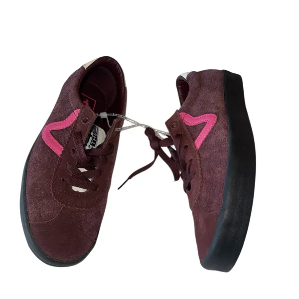 NEW Vans Off The Wall Sport Low Top Sneaker Pop Brown Pink Suede M 7 W 8.5 - Image 8