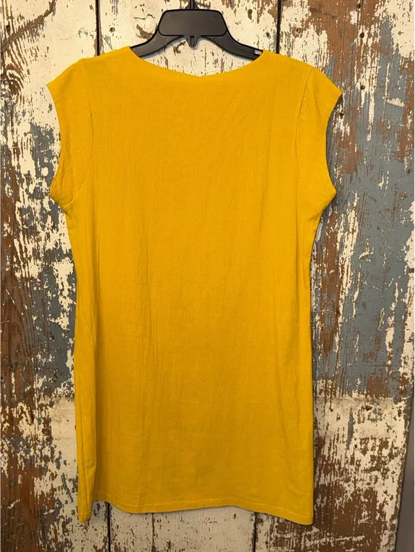 NWT Basico mustard yellow mini dress size small - Image 5