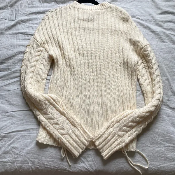 Francesca’s Collections Alya Cream Sweater Size S - Image 2