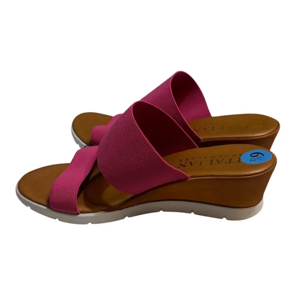 Italian Shoemakers Pink Double Strap Wedge Slide Sandals NWOB Women's 6.5 - Image 8