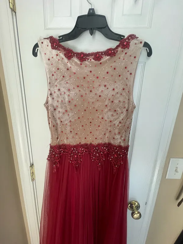 NWT Burgundy Whimsigoth Homecoming Gown Size 10 - Image 5