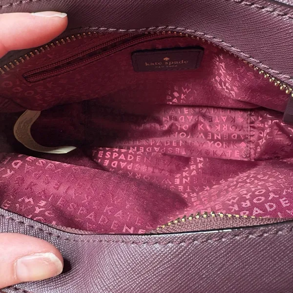 Kate Spade Newbury Lane Cammie Crossbody Purse Plumberry Saffiano Leather - Image 4