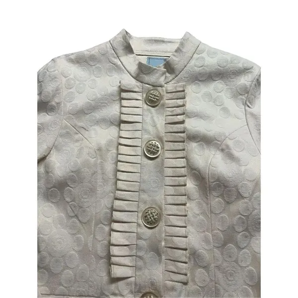 T. Bleu artsy boho jacket iridescent polka dot pattern sz Medium NWT - Image 4
