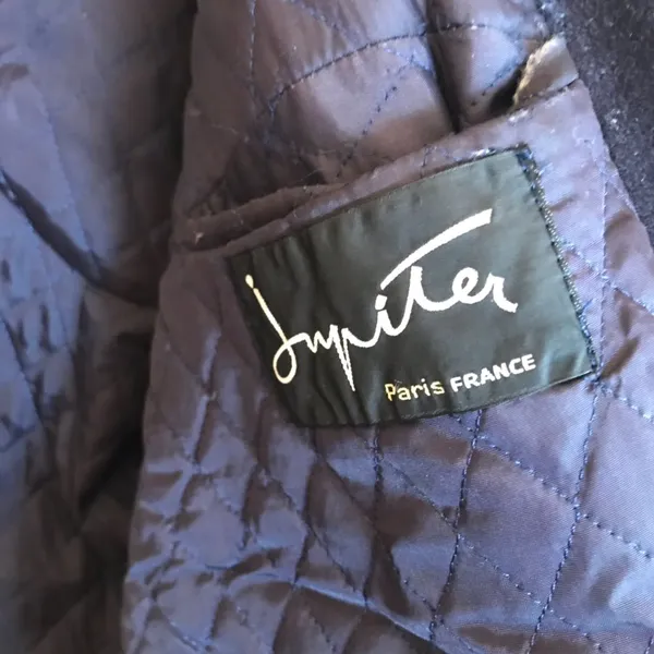 Vintage Made In France Blue Faux Fur Collar Jacket - Image 6