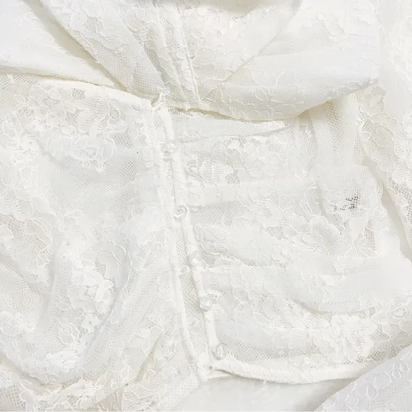 The Moon Japanese Kawaii Lolita Sailor Moon Himekaji White Lace Princess Blouse Shirt - Image 7
