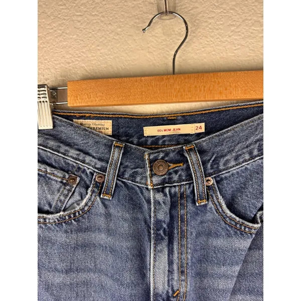 Levi's 80s Mom‎ Jeans Distressed Blue Denim Size 24 High Rise Casual Streetwear - Image 2