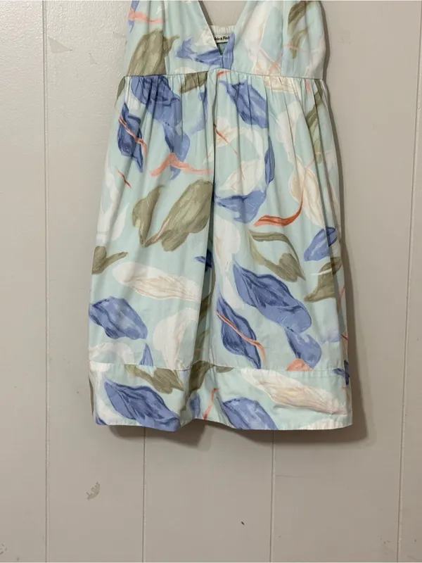 Abercrombie & Fitch Floral Sundress Sleeveless Mini Dress Blue Size S - Image 4