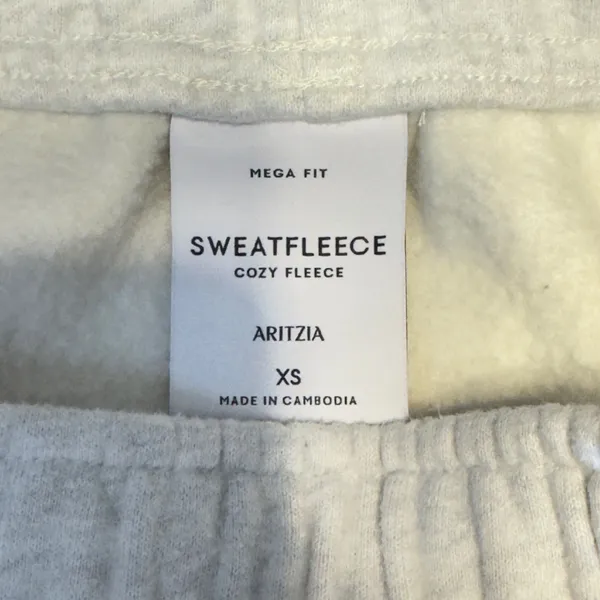 598 | Aritzia Sweatfleece Mega Fit‎ Cargo Mini Skirt Heathered Oatmeal XS - Image 6