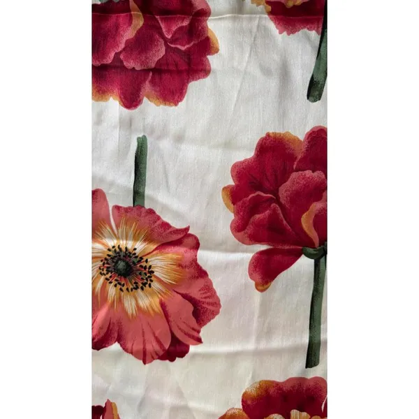 Floral Print 100% Silk Scarf from Casual Corner - Image 8
