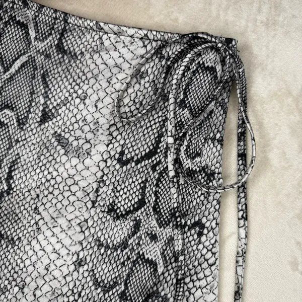 Altard State Black and White Snake Print Skirt - Image 7