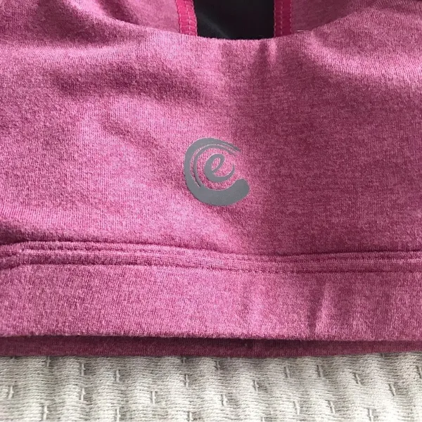 CALME Johnny Was Racerback Sports Bra Ease Cross‎ Back Yoga Pink Purple NWOT XL - Image 3
