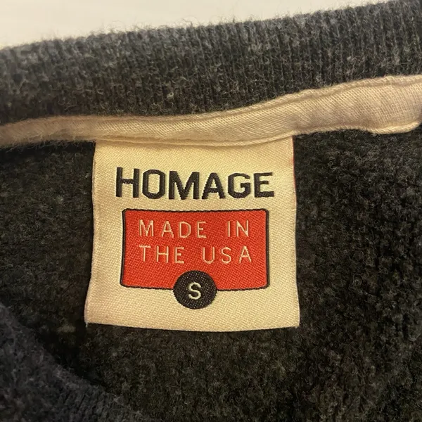 Homage Pittsburg #1 Super Soft Gray Gold Crewneck‎ Sweatshirt Size Small Heather - Image 6