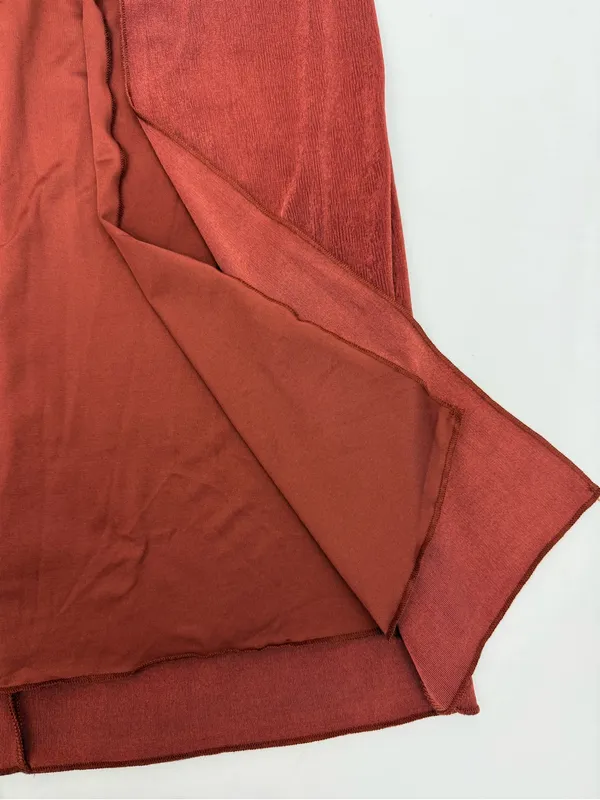 Oh Polly Margot Hardware Detail Cut-Out Halterneck Maxi Dress Auburn Brown - Image 11