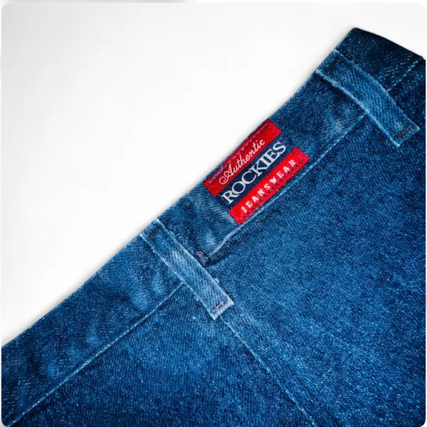 VTG Rockies Bareback Western Jeans Womens 9/10 High Rise V-Yoke Cowboy Denim 27 - Image 8