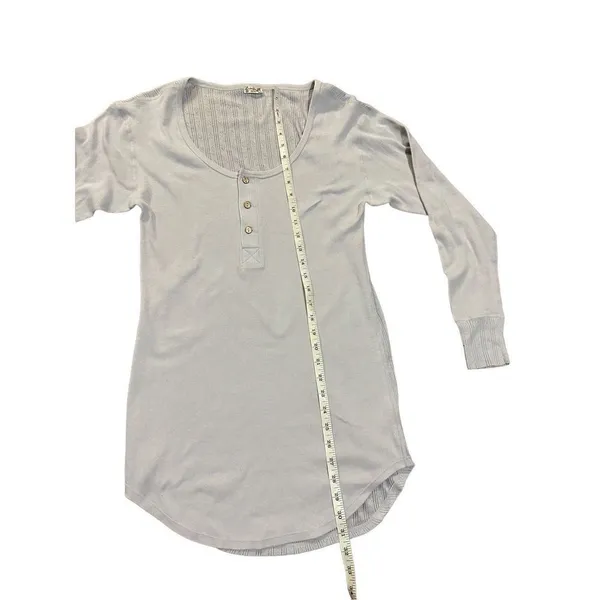 Free People intimately free long gray blue tunic‎ open knit back sz XS - Image 4