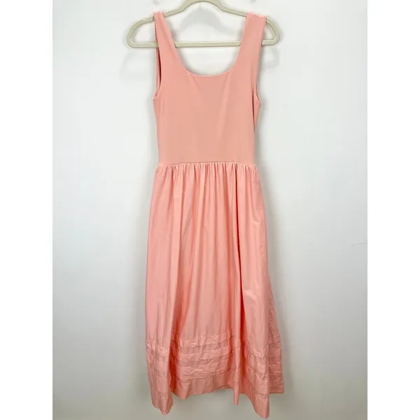 J.Crew Drop Waist Mixy Dress Midi Cotton A Line Minimalist Blush Pink Small NWT - Image 9