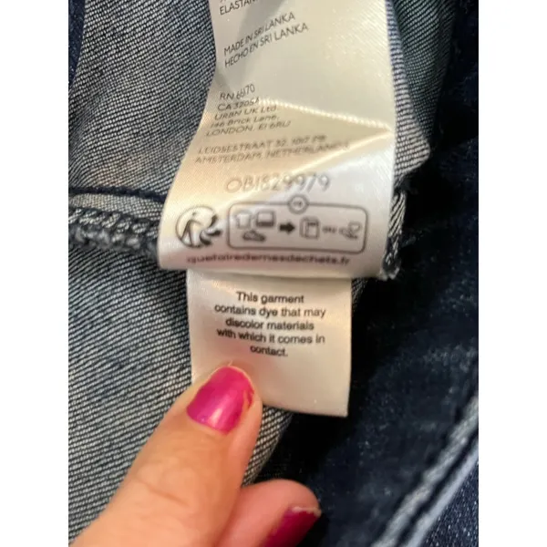 Pilcro High Rise Flare‎ Jeans Women's Size 29 Dark Wash Stretch Denim Pants - Image 9