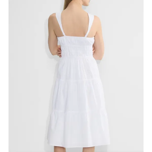 Aritzia Sunday Best Martine Cotton Poplin White Tiered Midi Dress NWT Size XS - Image 3