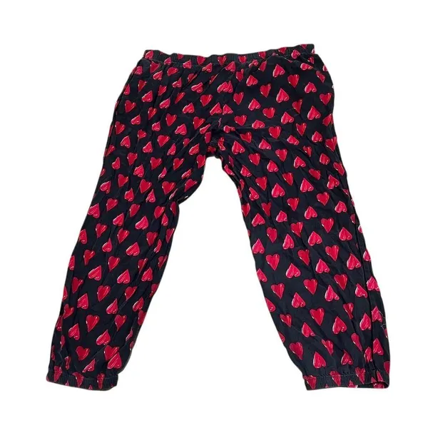 Victoria's Secret Women's XL Black Red Heart Print Lounge Pants - Image 6