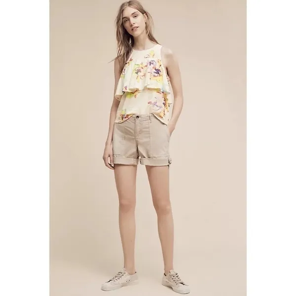 NWT!! Anthropologie MEADOW RUE Cantara Floral Knit Tiered Tank Top X-Small - Image 4