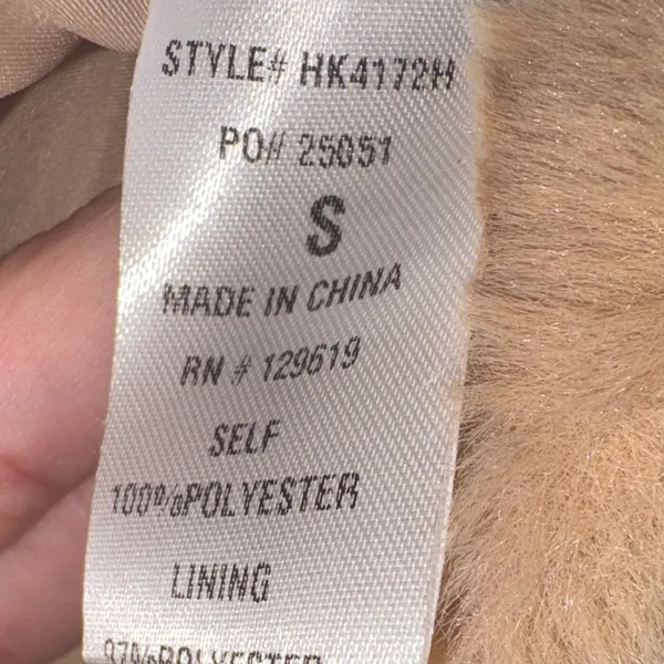 Allie Rose Tan Faux Fur Jacket - Image 4