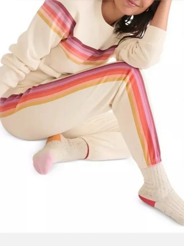 Marine Layer cloud 9 fleece sweatpants antique white size medium - Image 3