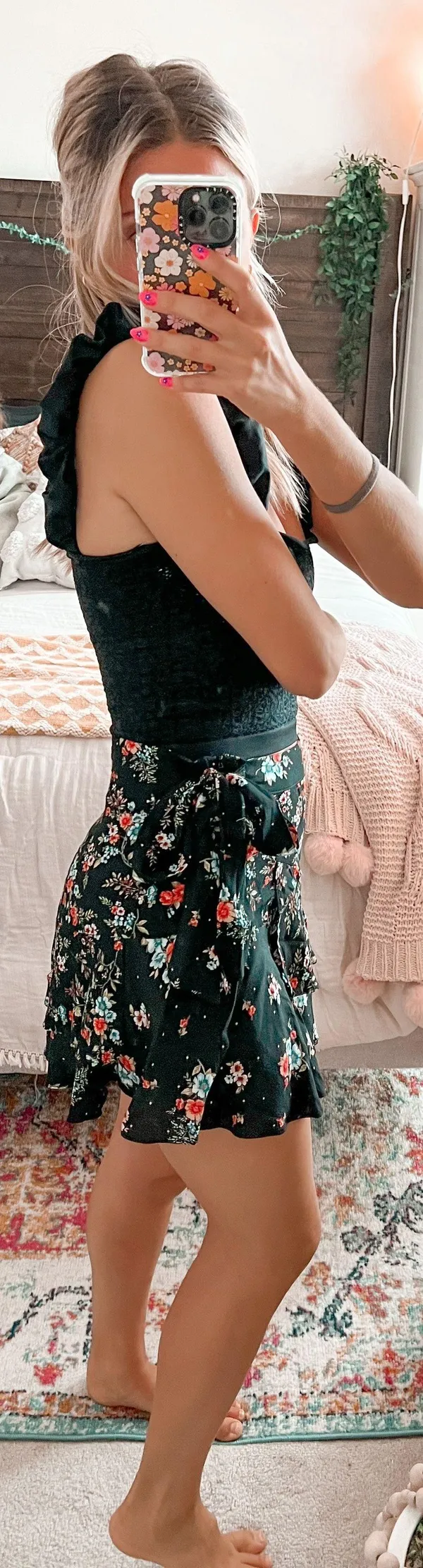 Forever 21 Floral Wrap Mini Skirt - Image 3