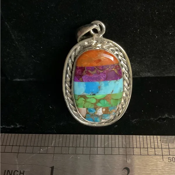 Vibrant Rainbow of Spiny Oyster,Purple Mohave,Turquoise,Green Mohave,Gold Dahlia - Image 2