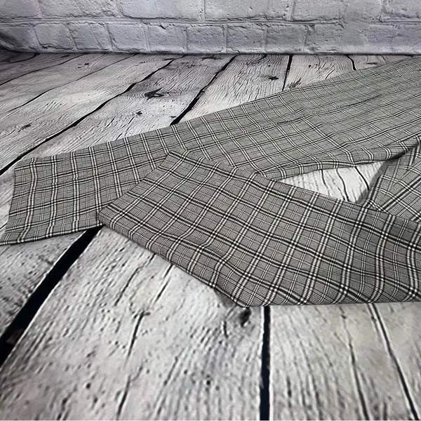 Women's DKNY Black/Gray/Cream Plaid Stretch Dress Pants Size 6 (B4) - Image 2