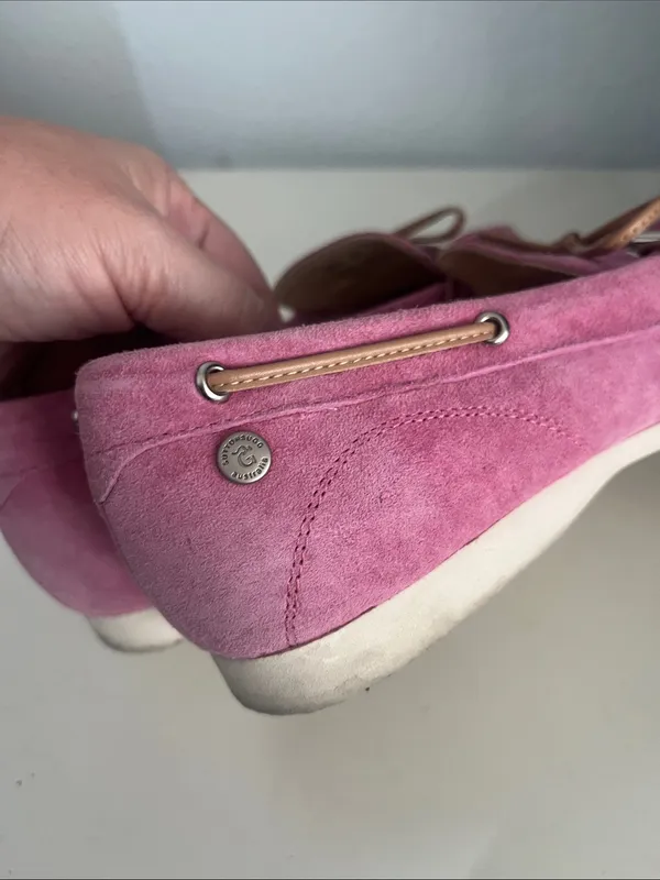 Suttons Ugg Women’s Australian Pink Leather Moccasins Flats Size 37 or 6.5 - Image 6