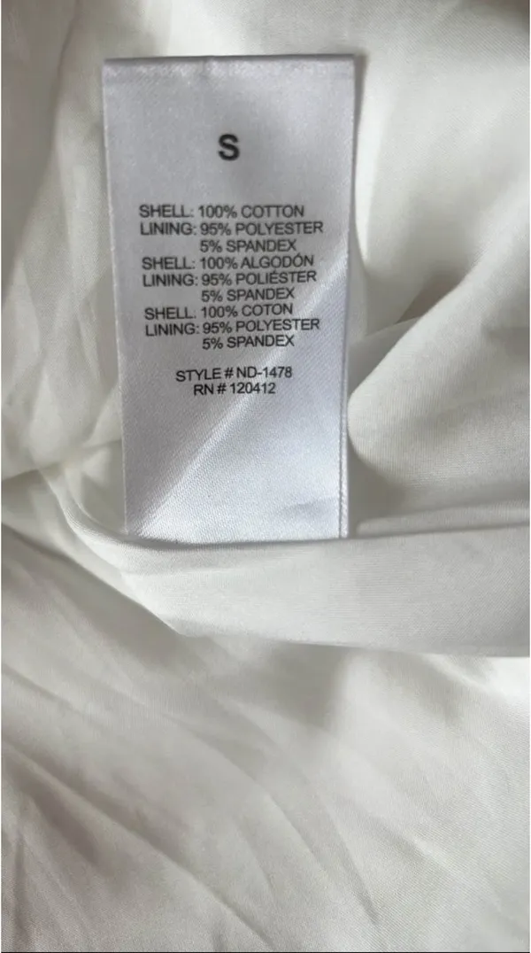 Revolve NIA Currant Dress White Strapless Mini Dress Size Small NWT - Image 5