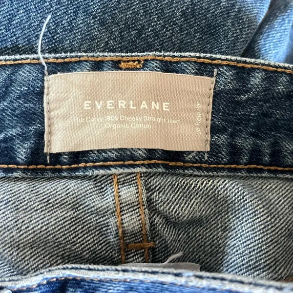 Everlane Women’s The Curvy 90s Cheeky Straight Leg‎ Jeans Northridge Wash 6/28 - Image 2