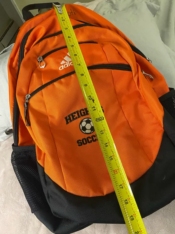 adidas Orange and Black Heights Soccer Backpack - Image 6