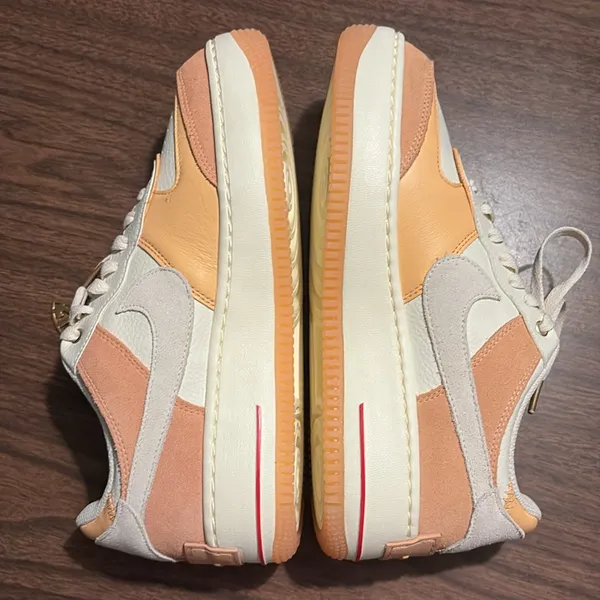 Nike Air Force Shadow Sisterhood Size 9 Cashmere Orange Chalk Shoes - Image 5