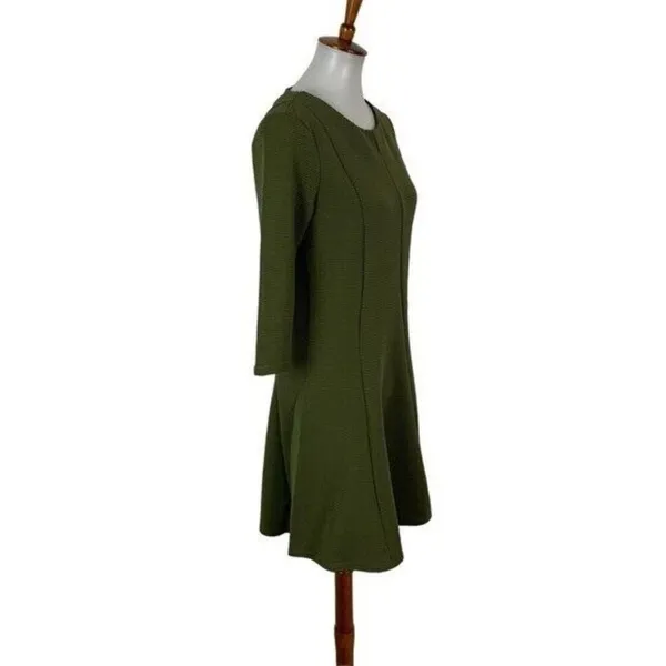 ASOS VILA Clothes Women’s Dress Small Green Long Sleeve Career Back Zip‎ - Image 3