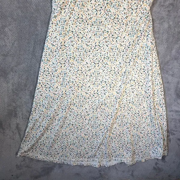 prAna Jewel Lake Dress Women’s L Birch Spots Built-In Bra Pockets Active Midi #7 - Image 4
