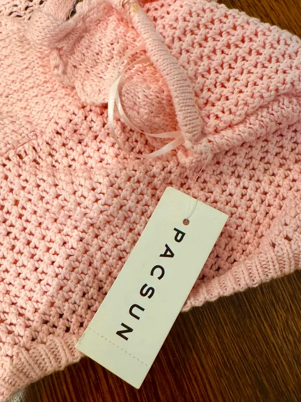 Pacsun Pink Knit Crop Top - Image 3