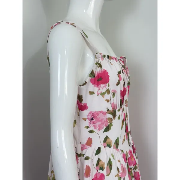 Scarlet Darkness Women Sundress Floral Printed Corset Ruched Bust Cami Flowy M - Image 6
