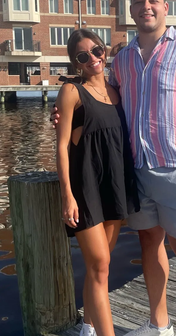 Romper with bow shoulders Black - Image 2