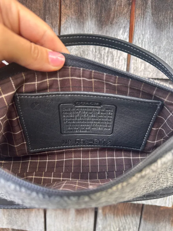 Vintage Coach Bleecker Tweed Demi Zip / Mini Bag (No. 6112) - Image 3