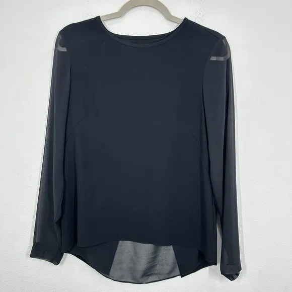 Rag & Bone Black Sheer Sleeve Open Back Blouse Contemporary Gothic Whimsigoth - Image 7