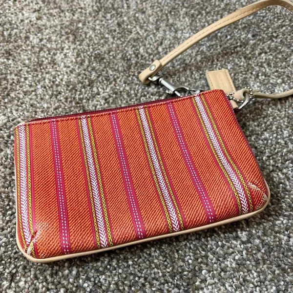 Coach Striped Wristlet - Image 5